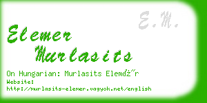 elemer murlasits business card